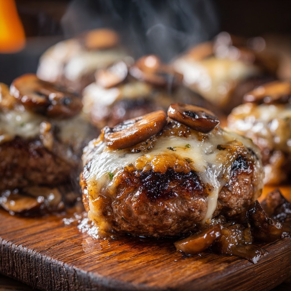 Hamburger Meat And Mushroom Skillet