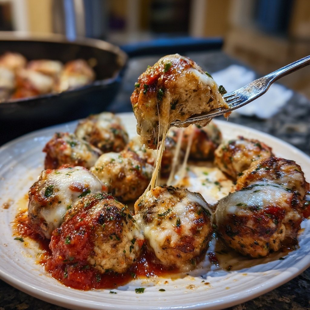 Ground Chicken Parmesan Meatballs