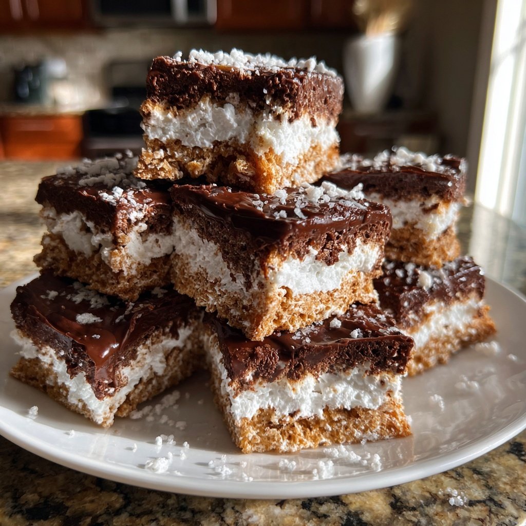 Valentines Treats Chocolate Marshmallow Squares