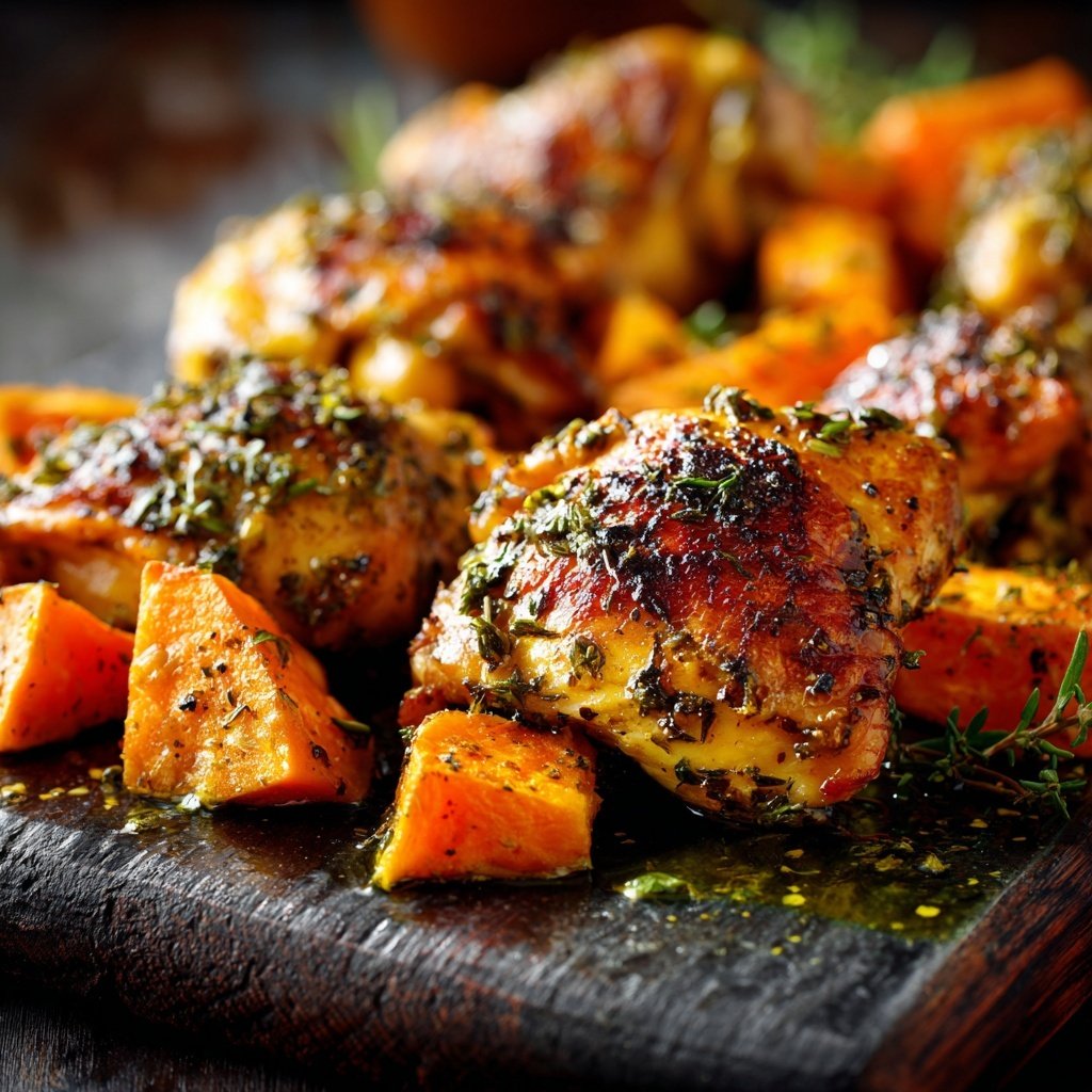 Healthy Sheet Pan Chicken And Sweet Potatoes