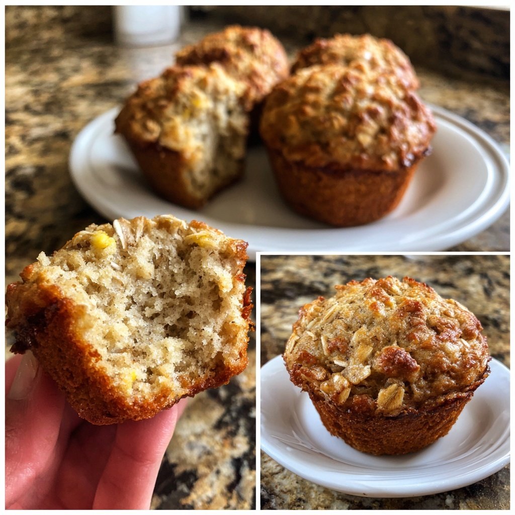 Healthy Banana Oat Muffins