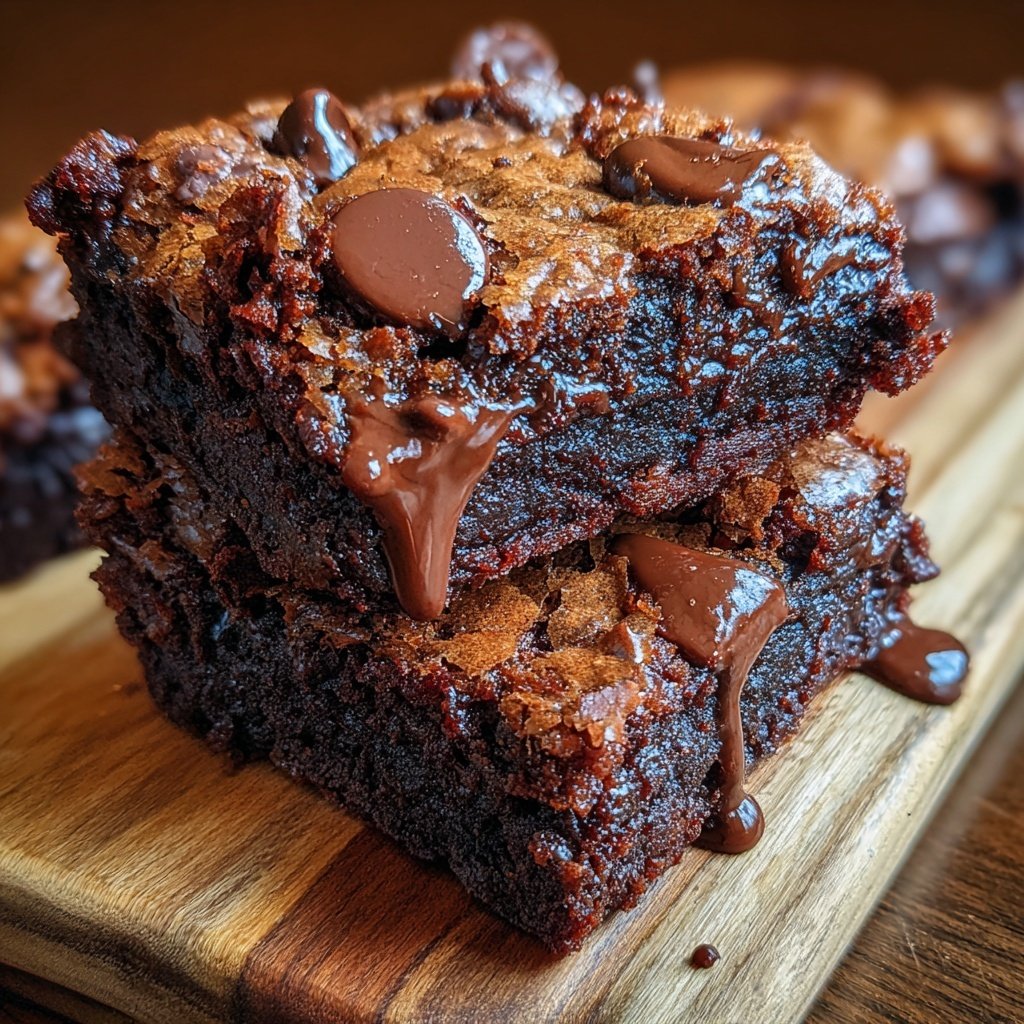 Rich Brownies With Chocolate Chips