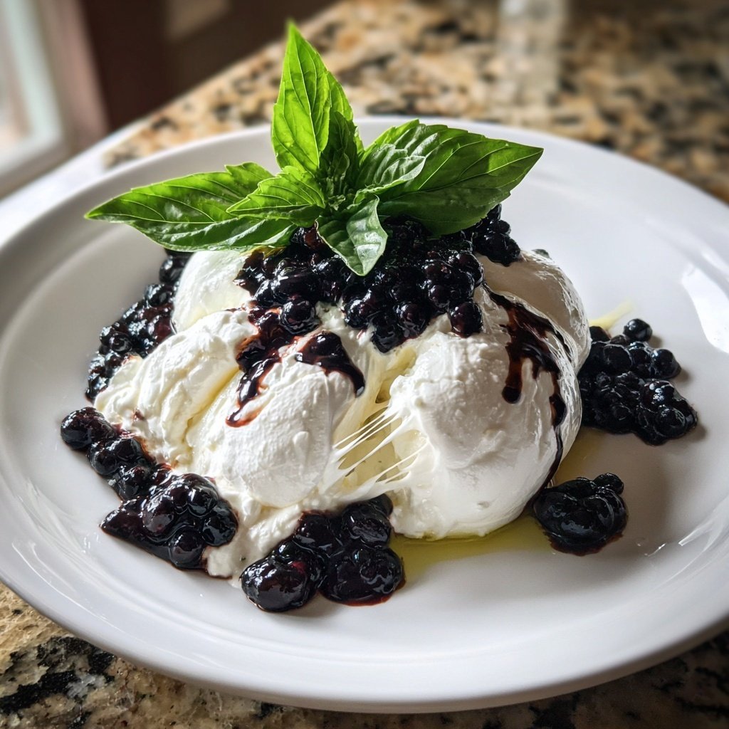 Burrata Salad with Balsamic Berries