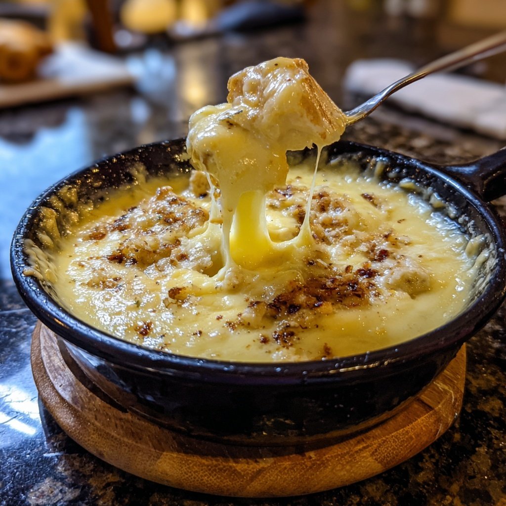 Fondue with Emmental and Garlic