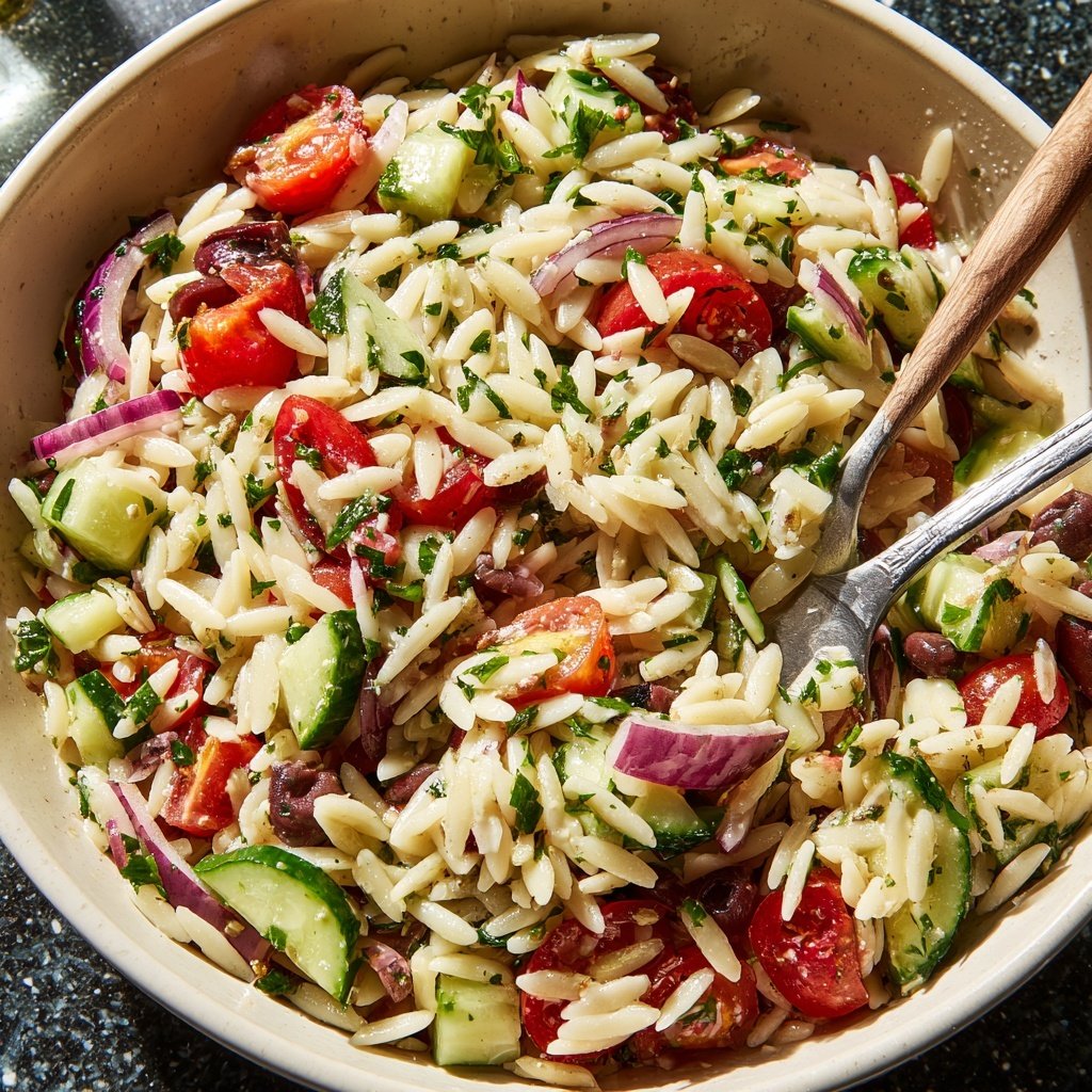Healthy Lunch Greek Orzo Salad