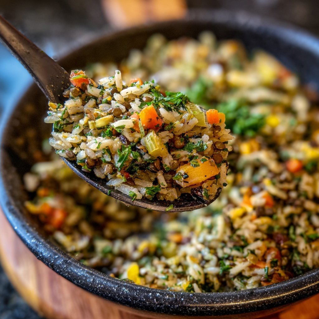 Herbed Vegetable Lentil Rice