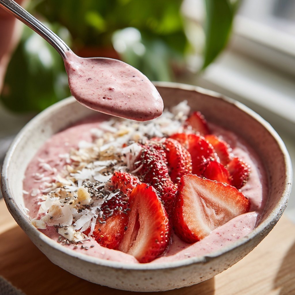 Fresh Strawberry Smoothie Bowl