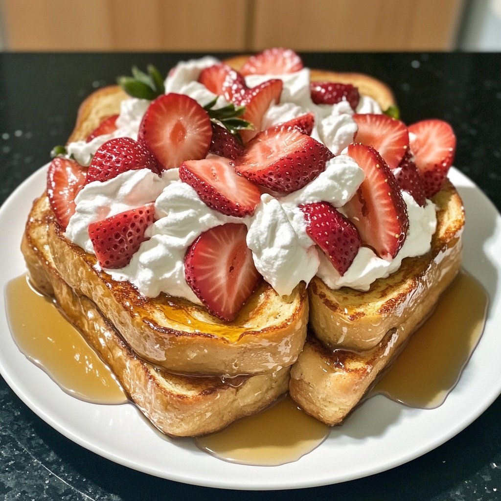 Valentine Breakfast Strawberry French Toast