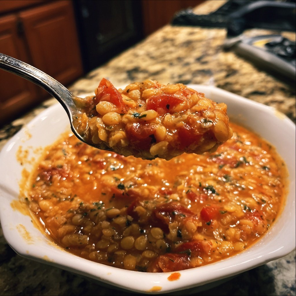 Creamy Tomato White Bean Lentils