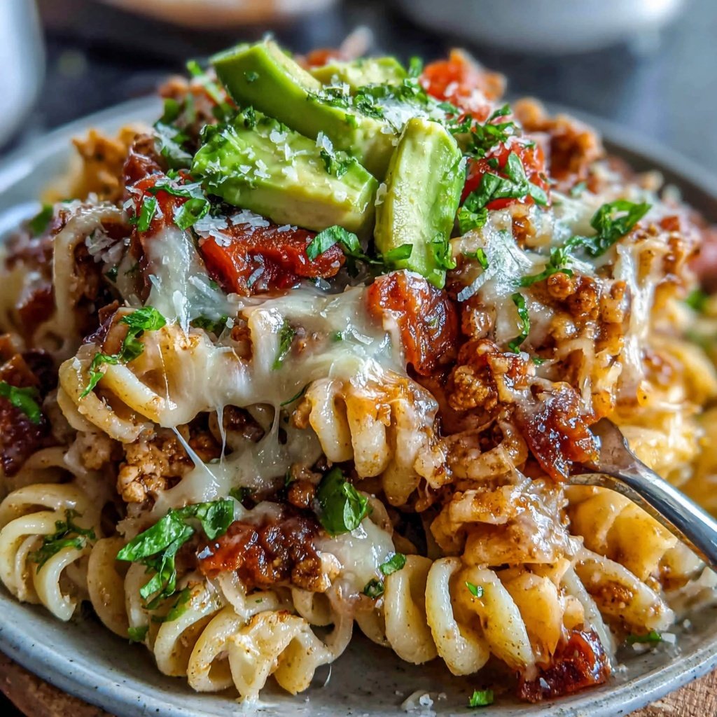Ground Chicken Taco Pasta