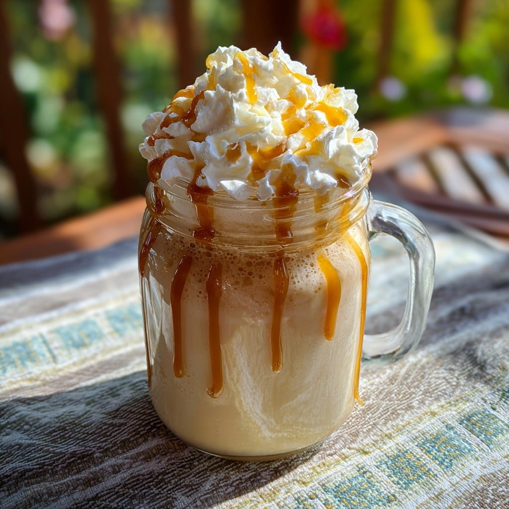 Vanilla Caramel Blended Coffee Drink
