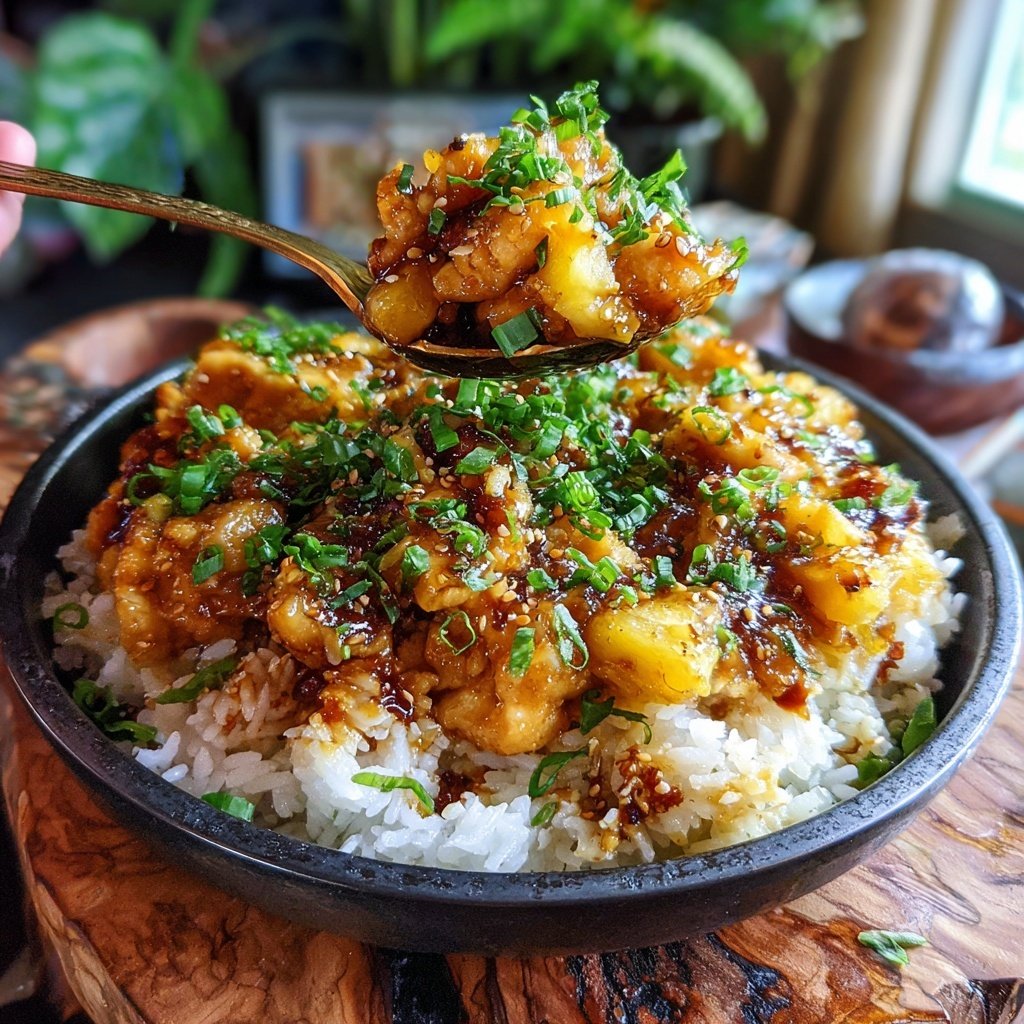Pineapple Teriyaki Chicken Rice