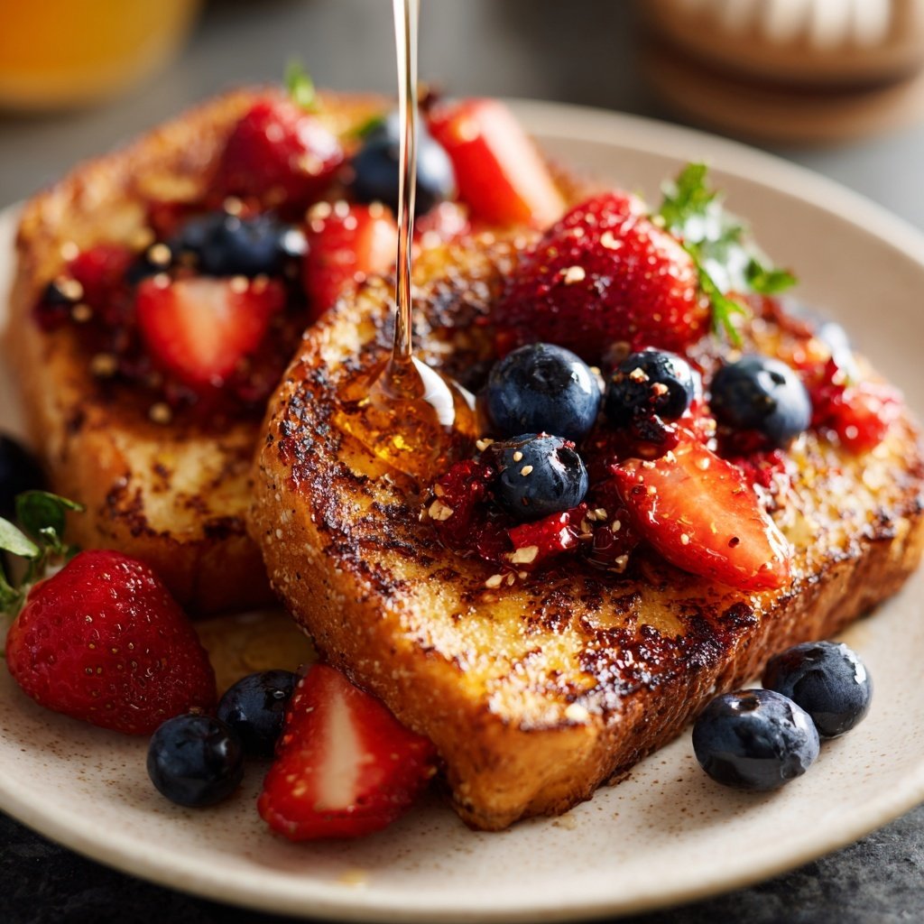 Valentines Breakfast Cinnamon Berry Toast