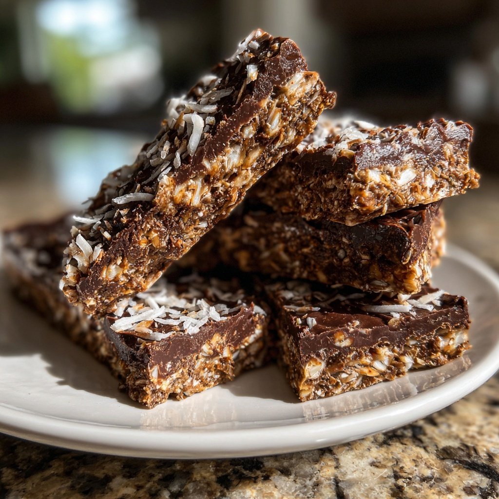 Chocolate Coconut Fudge Bars