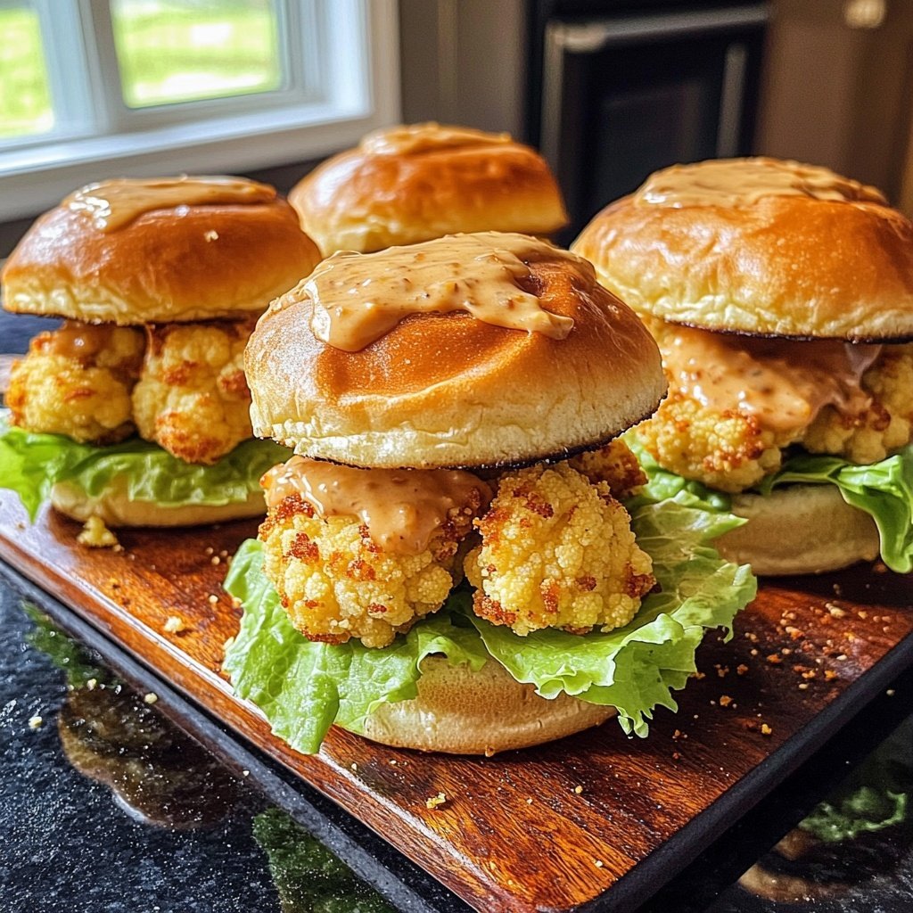 Sliders with Crispy Cauliflower