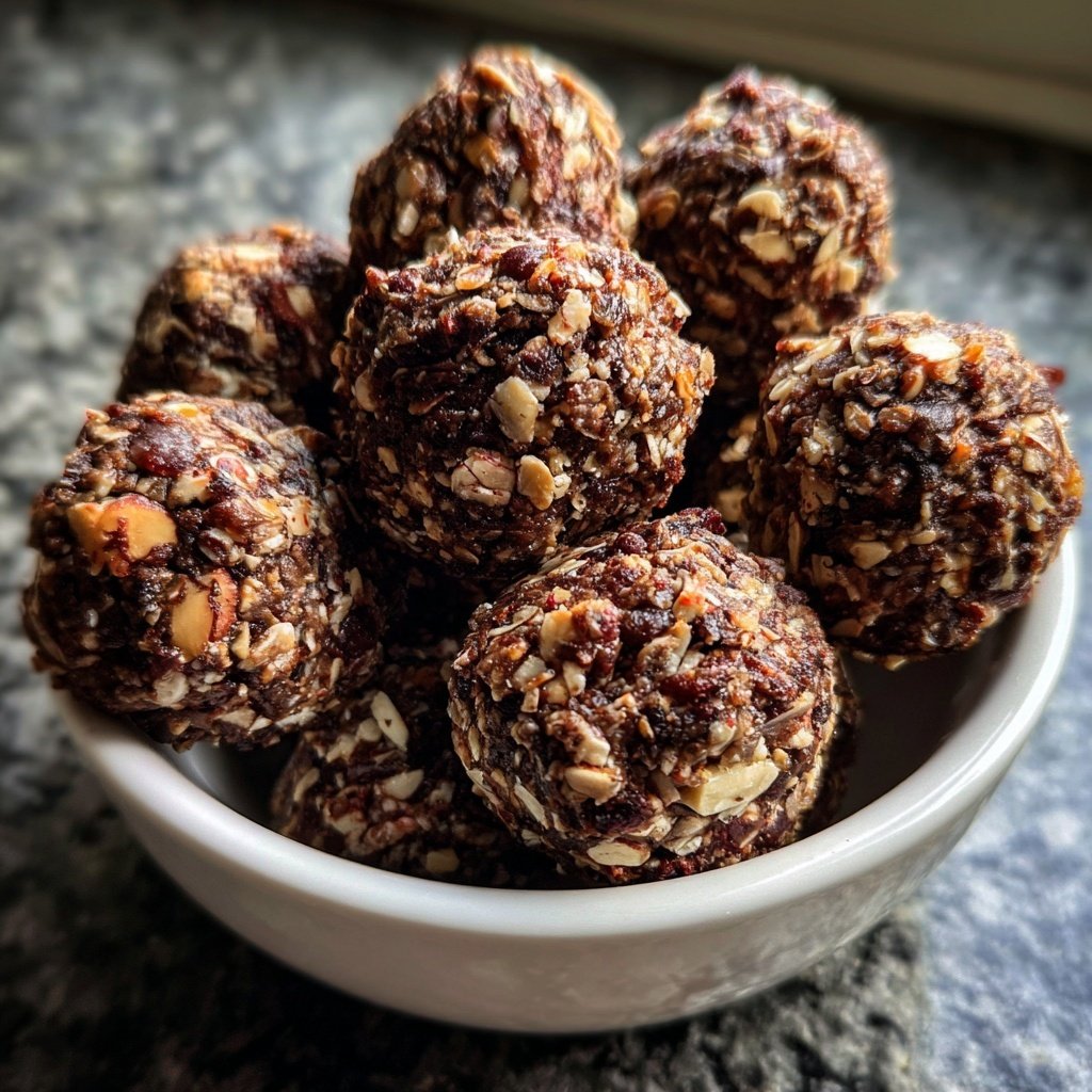 Chocolate Hazelnut Almond Energy Bites